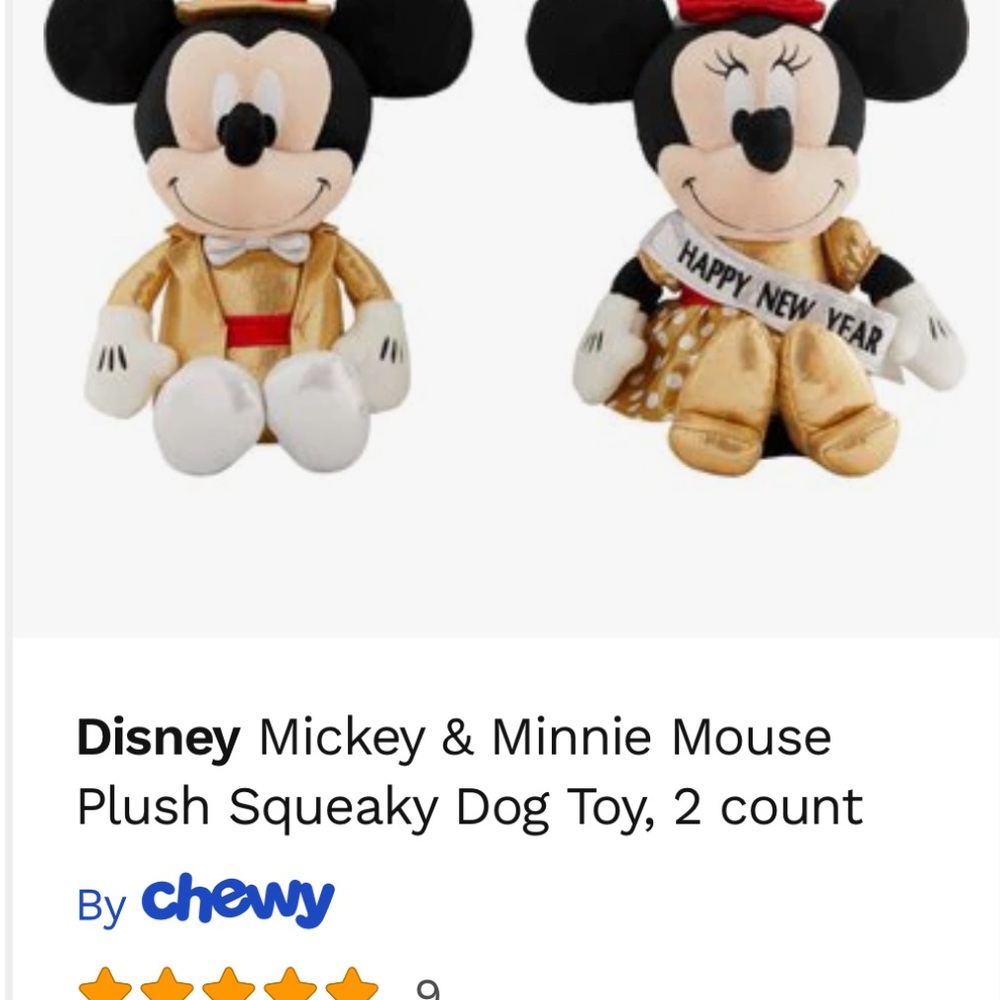 Disney Gold Stuffed Animals Mickey and Minnie Mouse Plush Toys